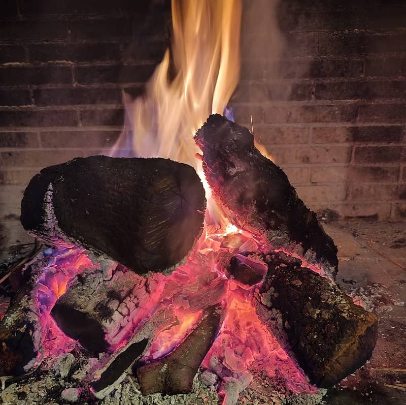 chimenea de leña